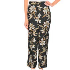Dorothee Schumacher Wide Leg Black Floral Pants Size 1 (XS)